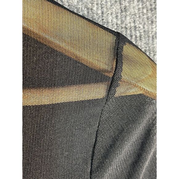 NWT Betsy & Adam Sheath Dress Knee Length Mesh Trim Mock Neck Black Women Size 0 - Picture 13 of 16